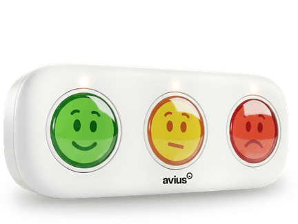 Smiley face feedback buttons