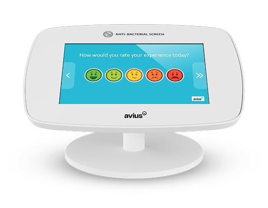 Example of a survey kiosk